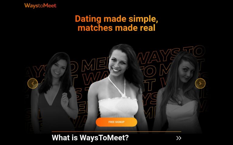 WaysToMeet dating service website screenshot